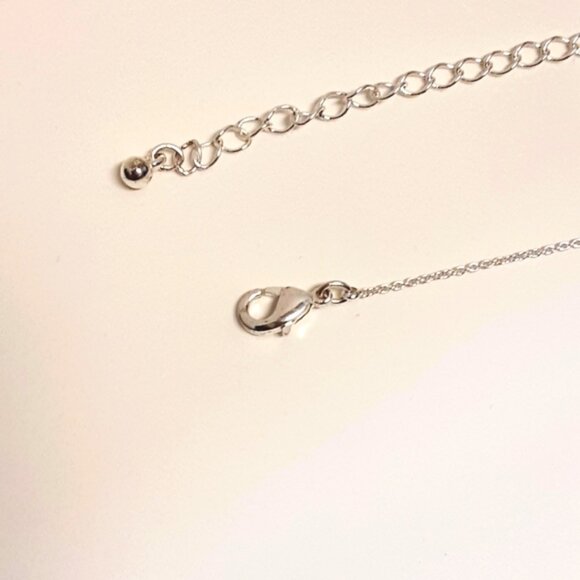 Avon Necklace & Earrings Silver Tone Crescent Moon Rhinestone Stars Adjustable - Picture 6 of 8